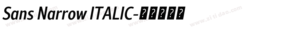 Sans Narrow ITALIC字体转换